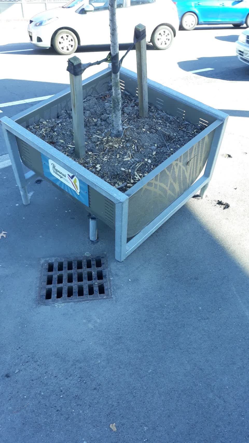 The photograph attached to this street light outage report