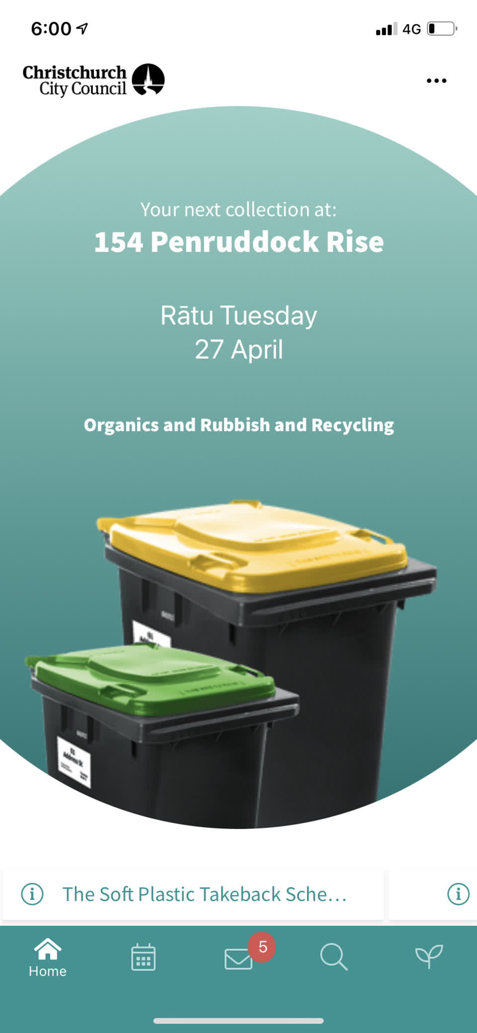 The photograph attached to this rubbish/recycling report