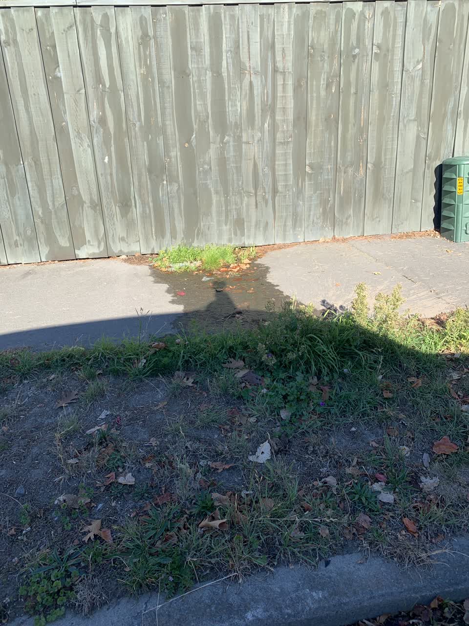 The photograph attached to this water leak report