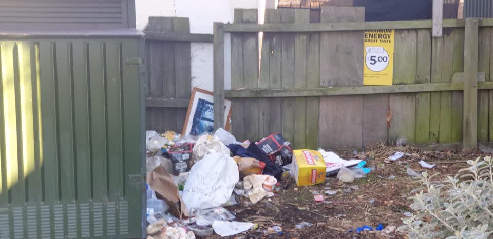 The photograph attached to this rubbish/recycling report