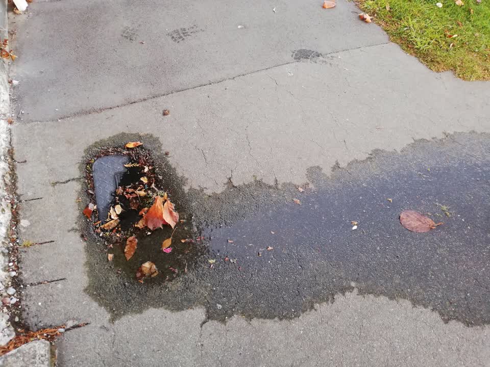 The photograph attached to this water leak report