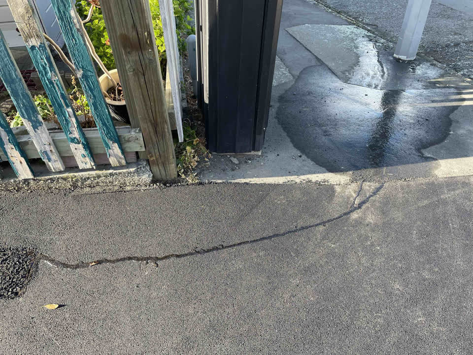 The photograph attached to this water leak report