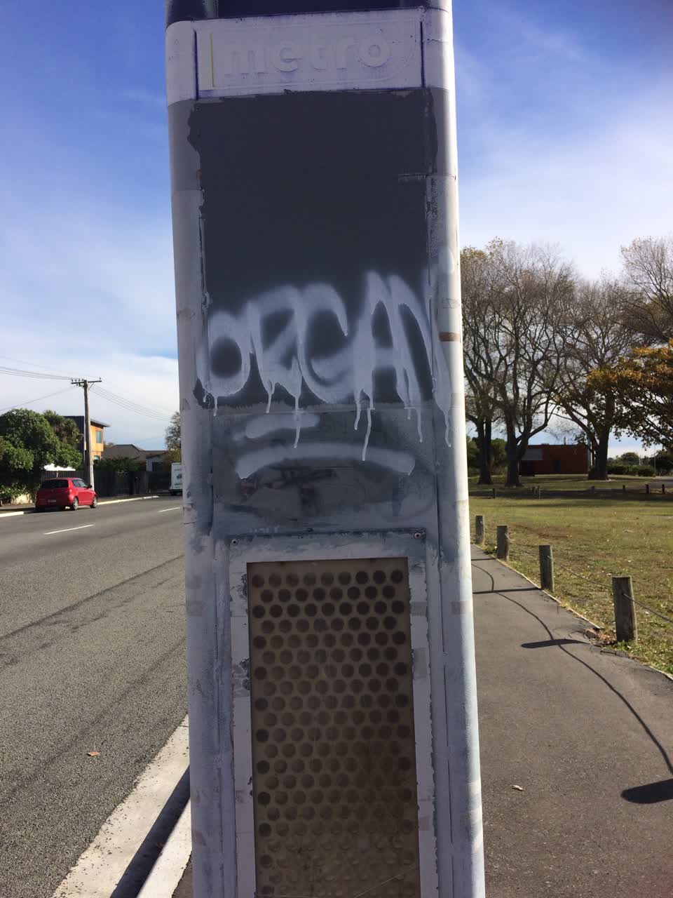 The photograph attached to this graffiti report