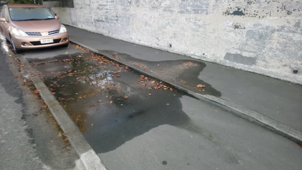 The photograph attached to this water leak report