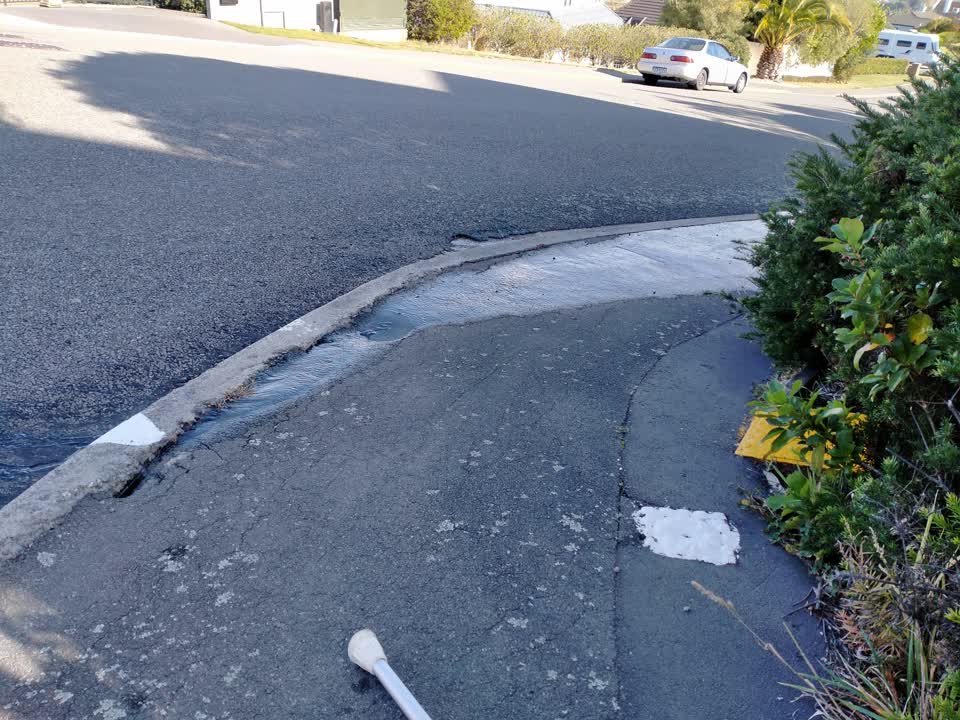 The photograph attached to this water leak report