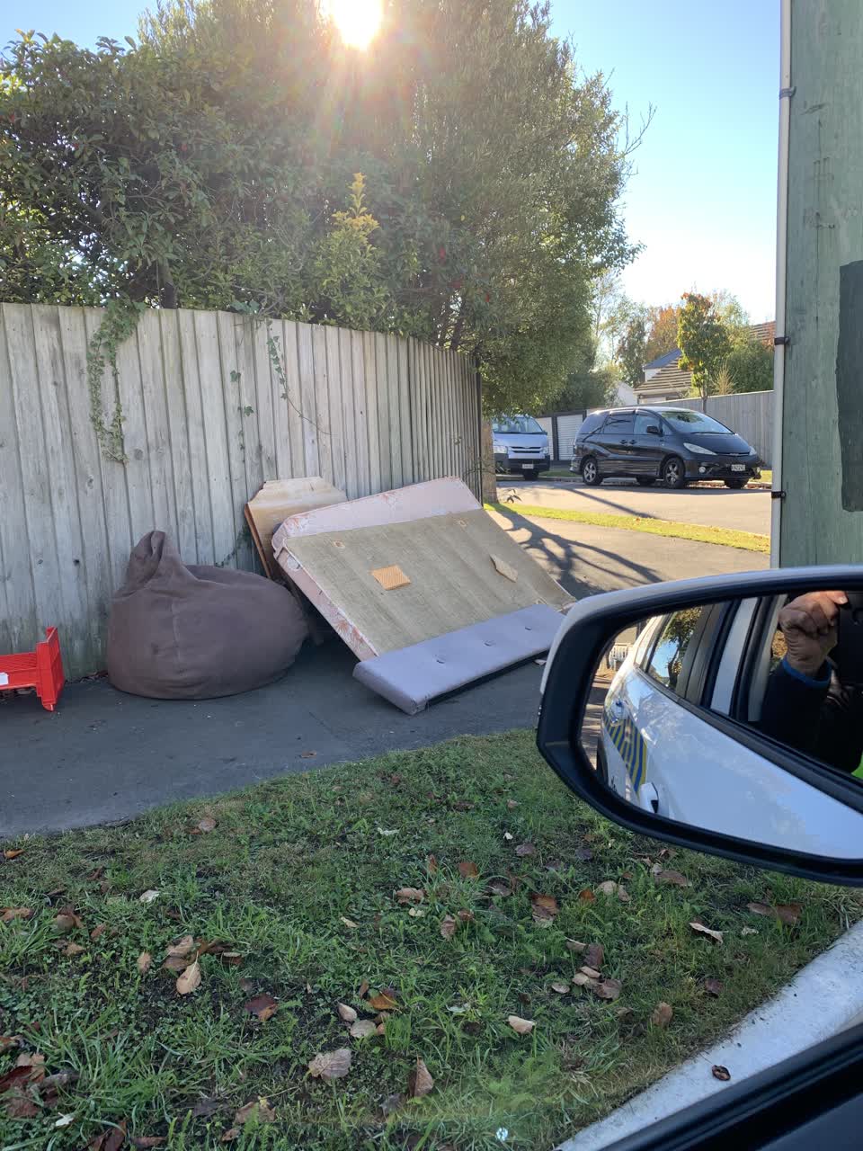 The photograph attached to this rubbish/recycling report