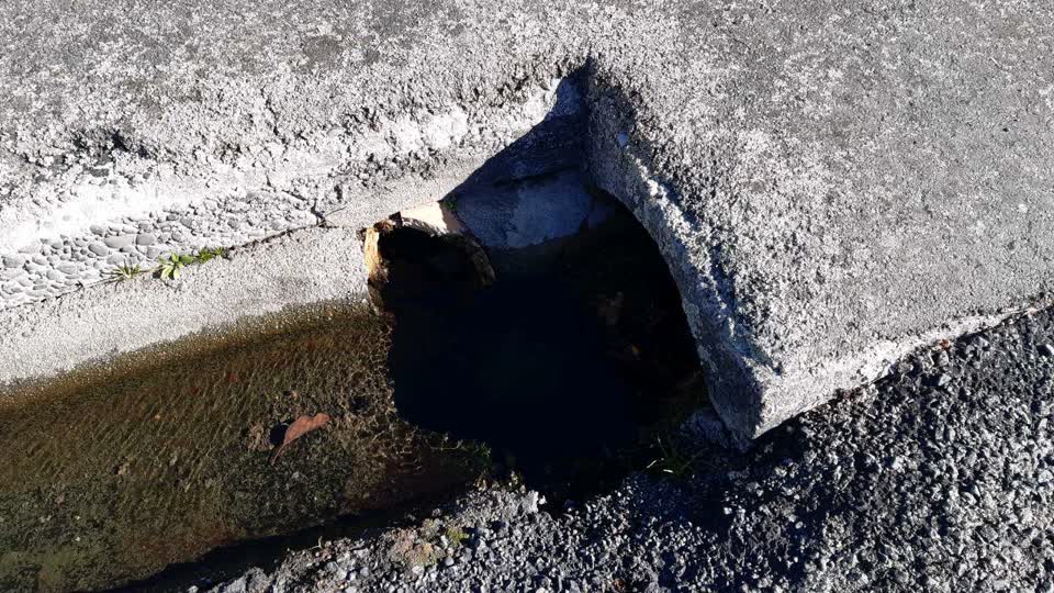 The photograph attached to this water leak report