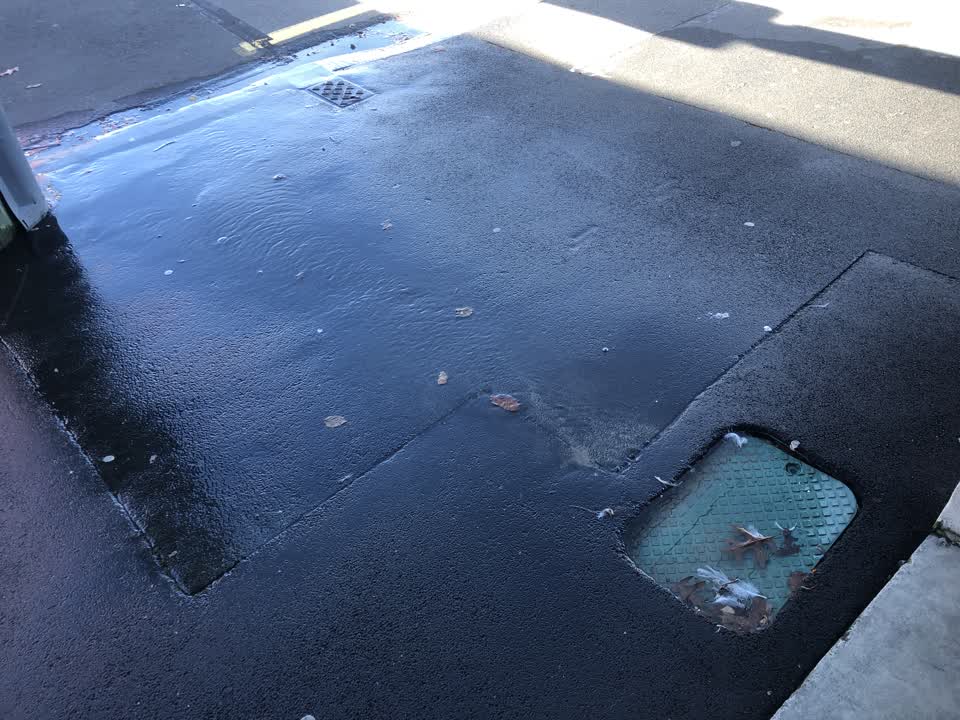 The photograph attached to this water leak report