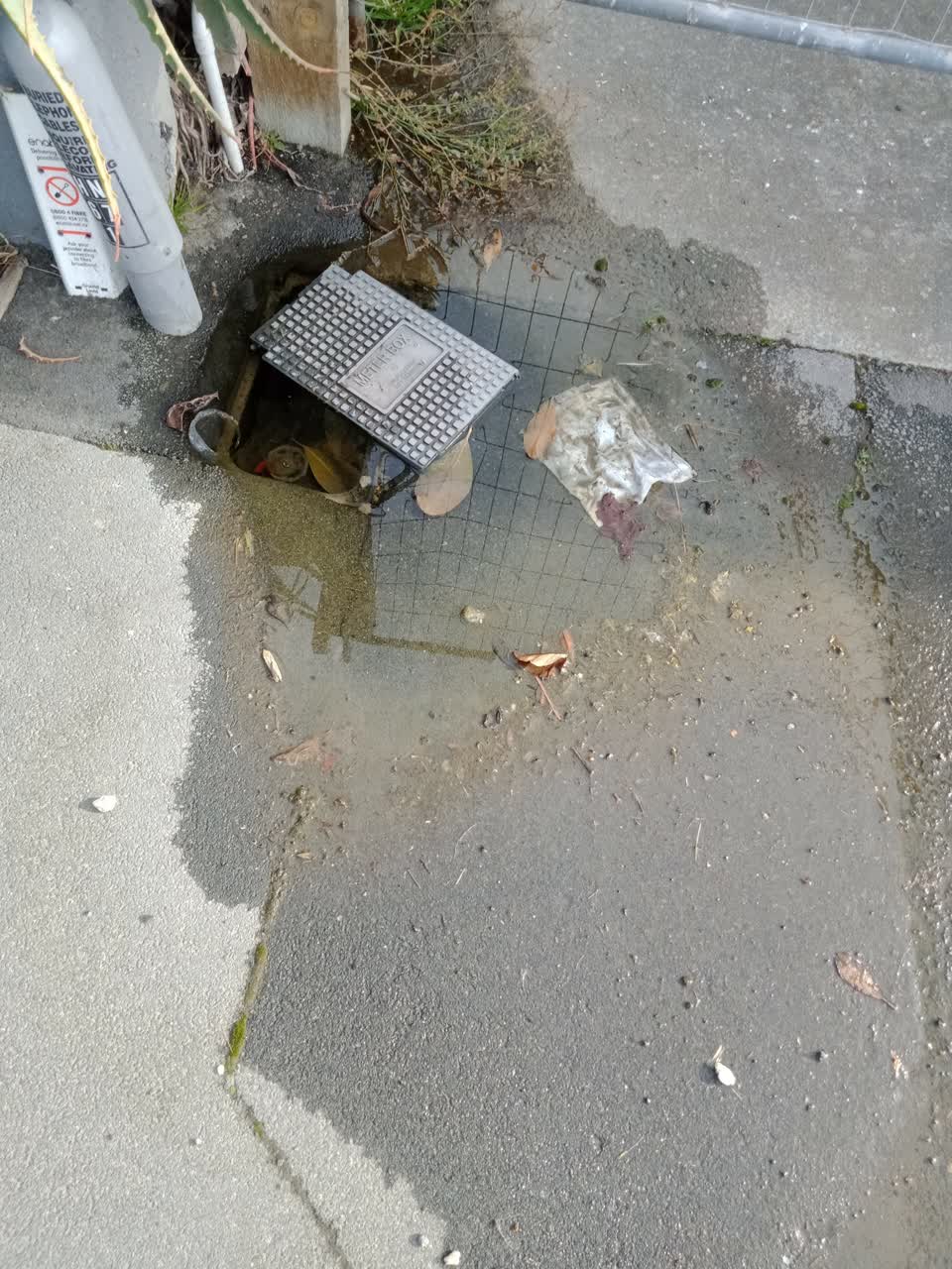 The photograph attached to this water leak report