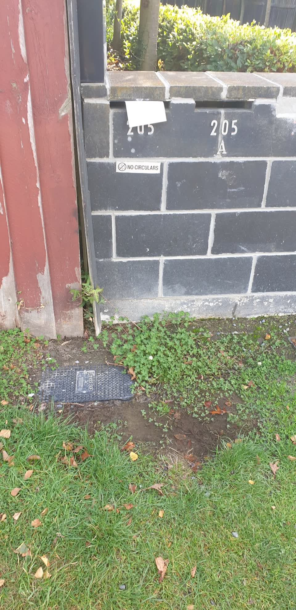 The photograph attached to this water leak report