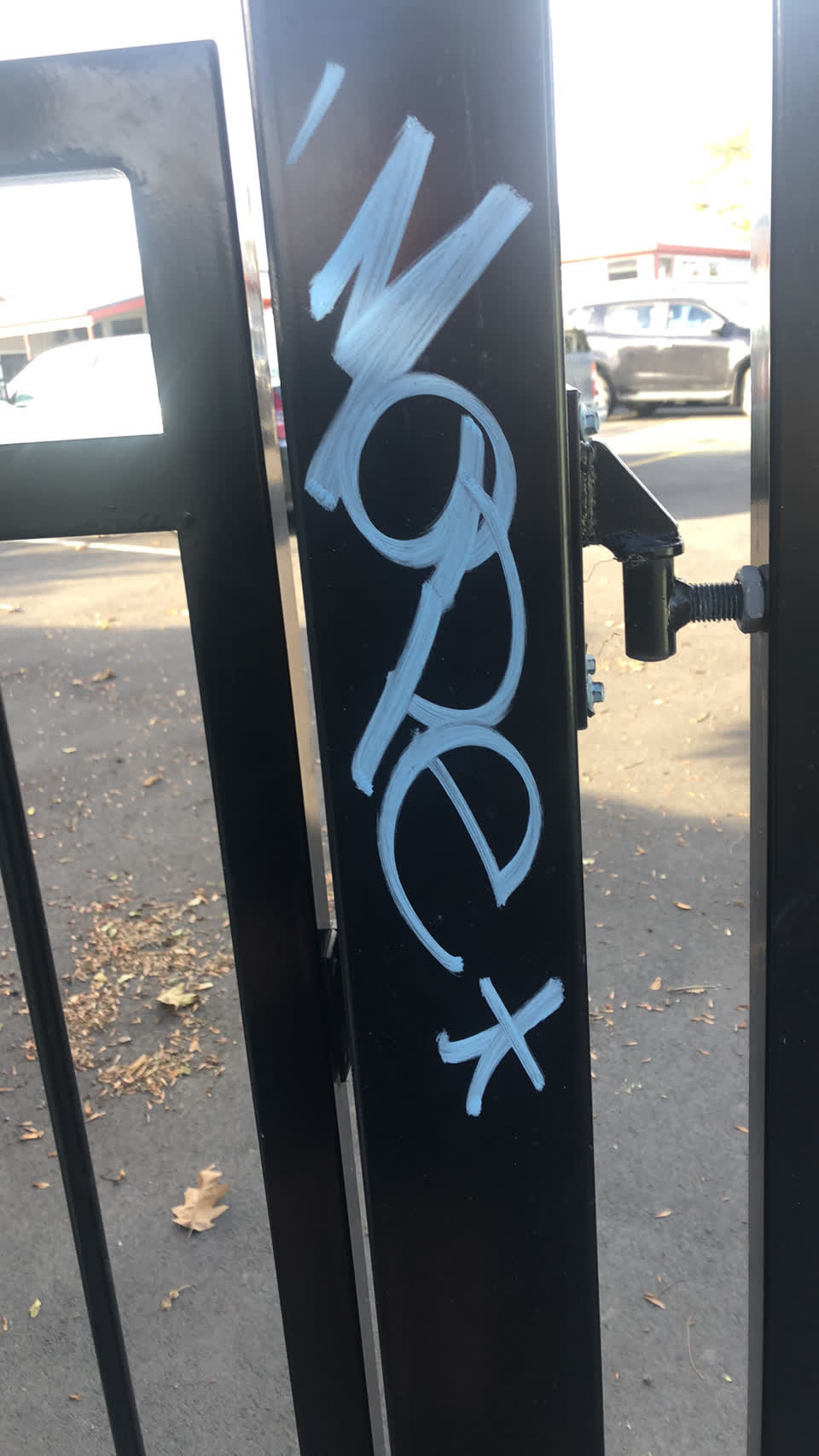The photograph attached to this graffiti report