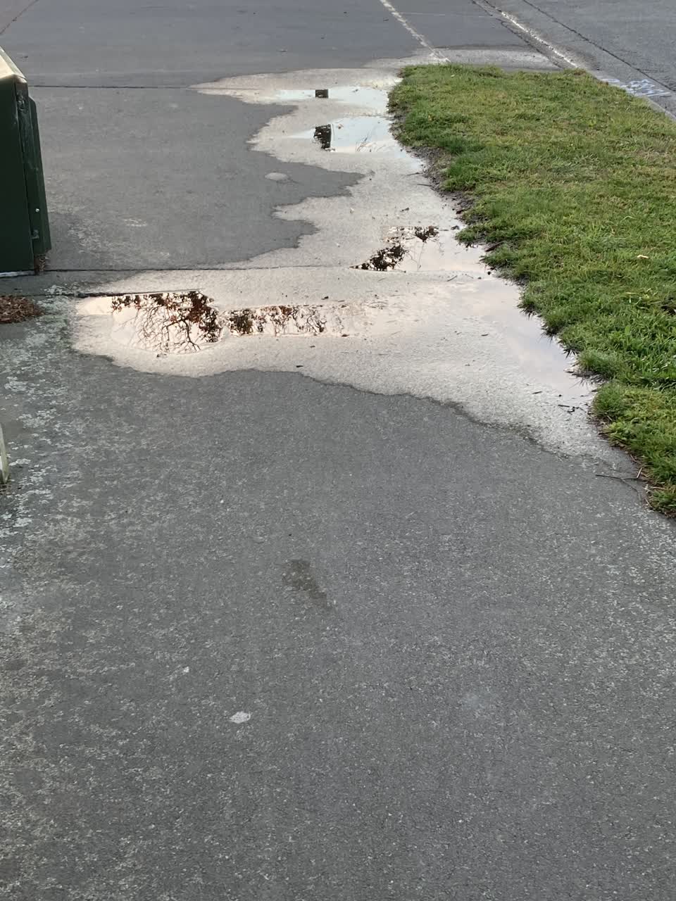 The photograph attached to this water leak report