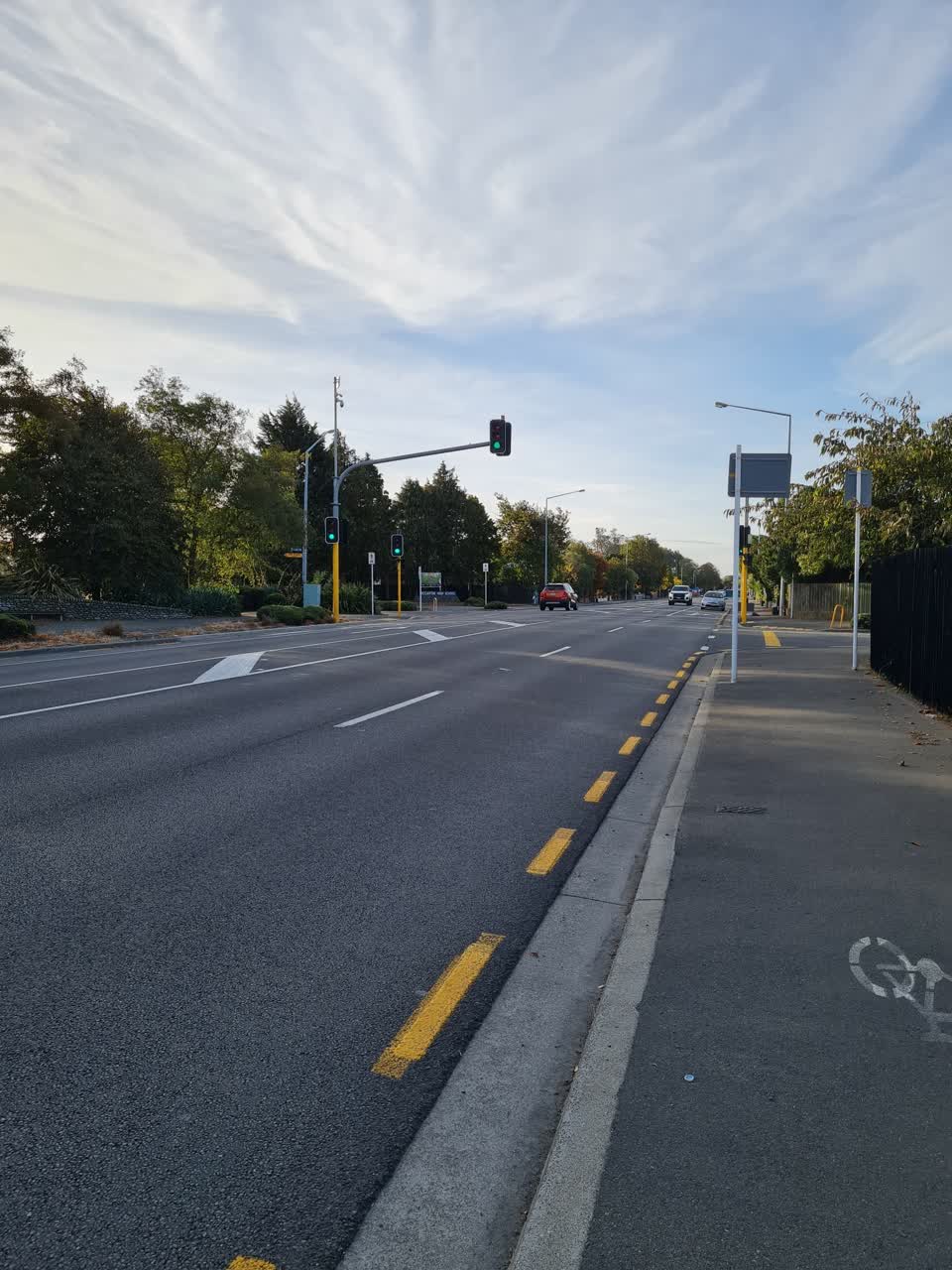 The photograph attached to this street light outage report