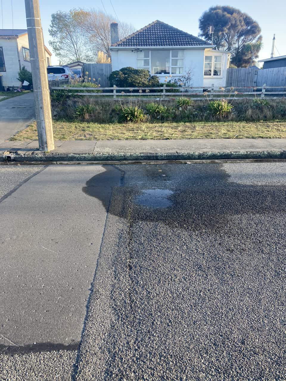 The photograph attached to this water leak report