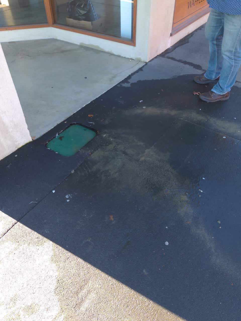 The photograph attached to this water leak report