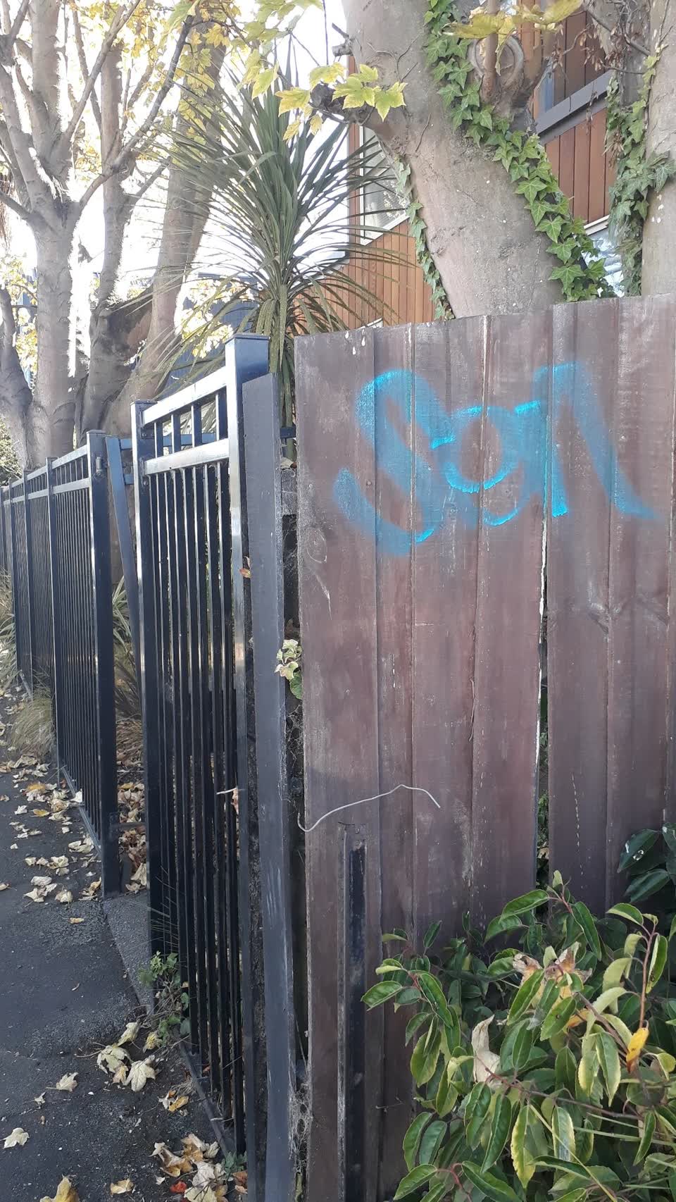 The photograph attached to this graffiti report