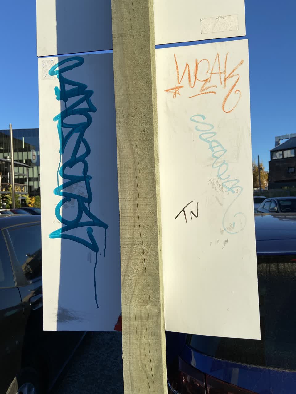 The photograph attached to this graffiti report