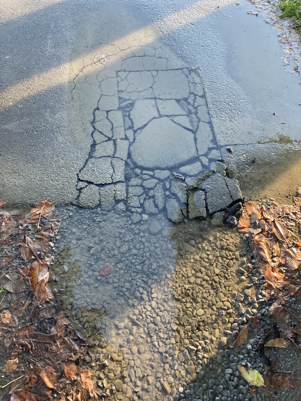 The photograph attached to this water leak report