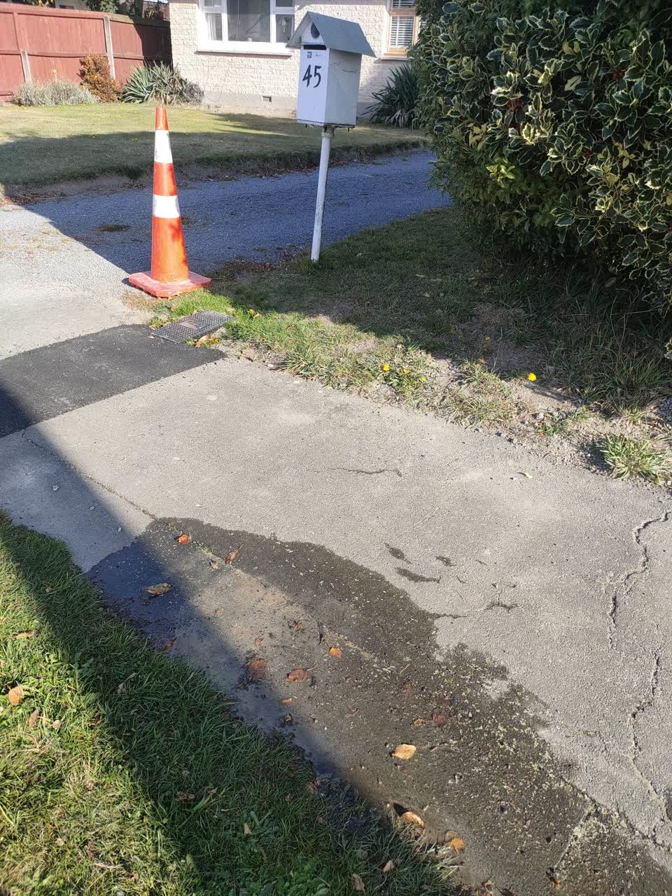 The photograph attached to this water leak report