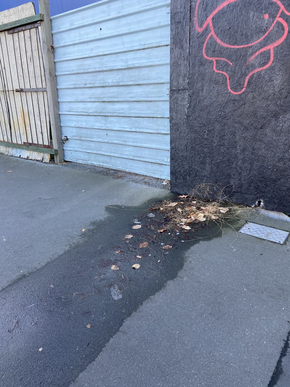The photograph attached to this water leak report