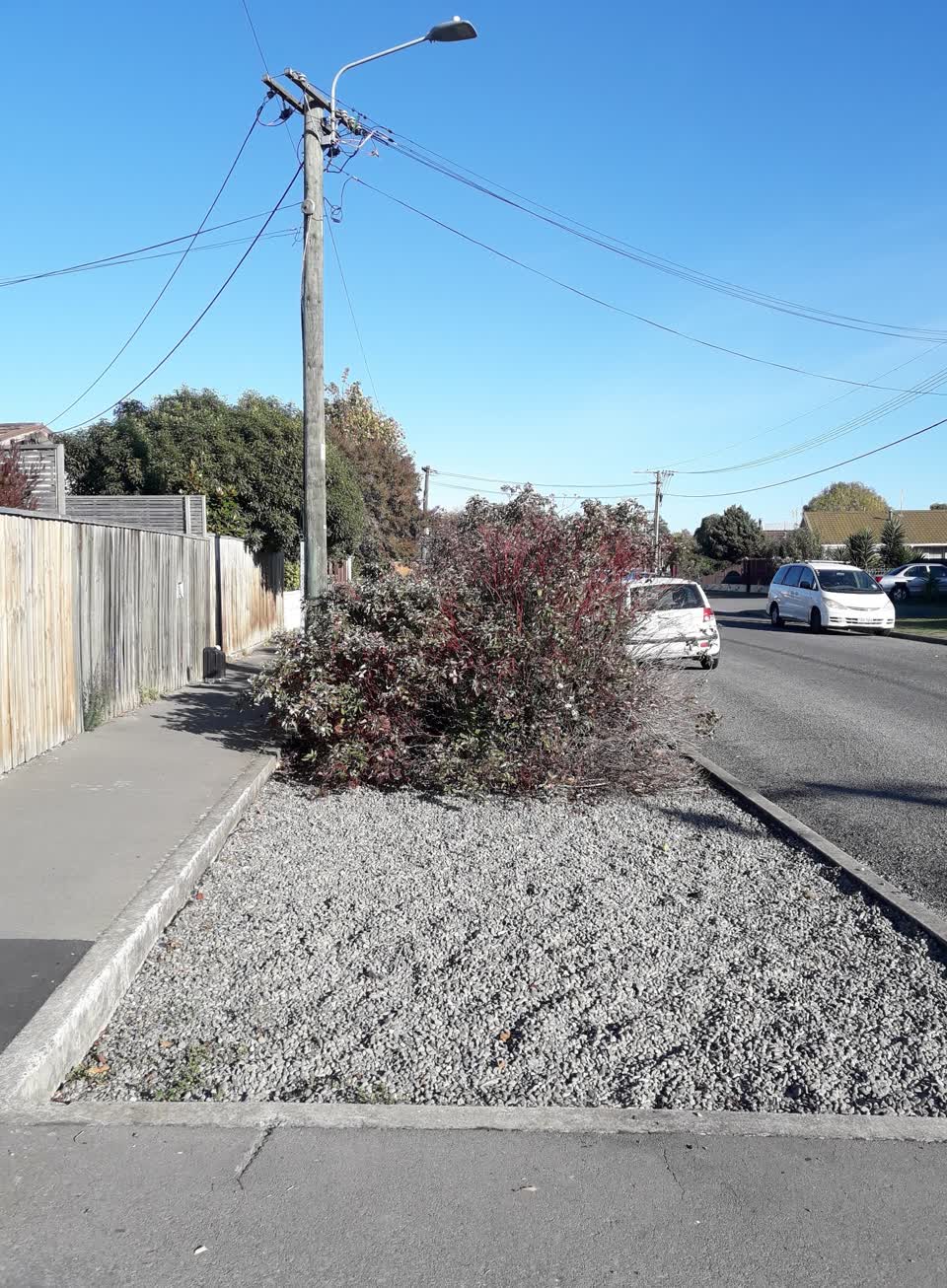 The photograph attached to this roading/streets report
