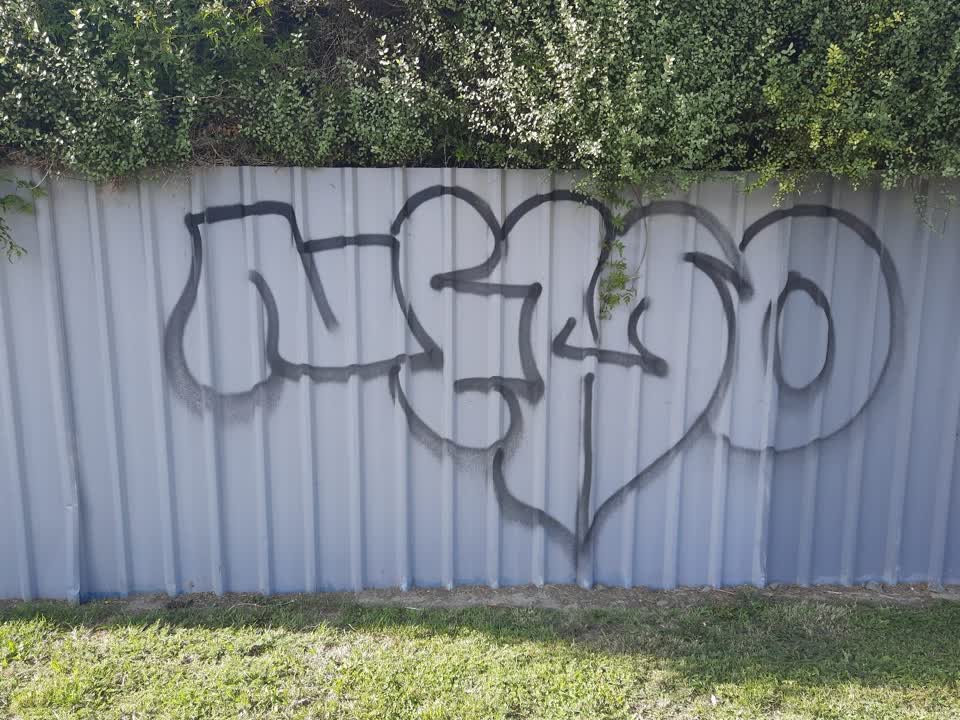 The photograph attached to this graffiti report