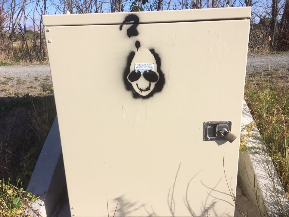 The photograph attached to this graffiti report