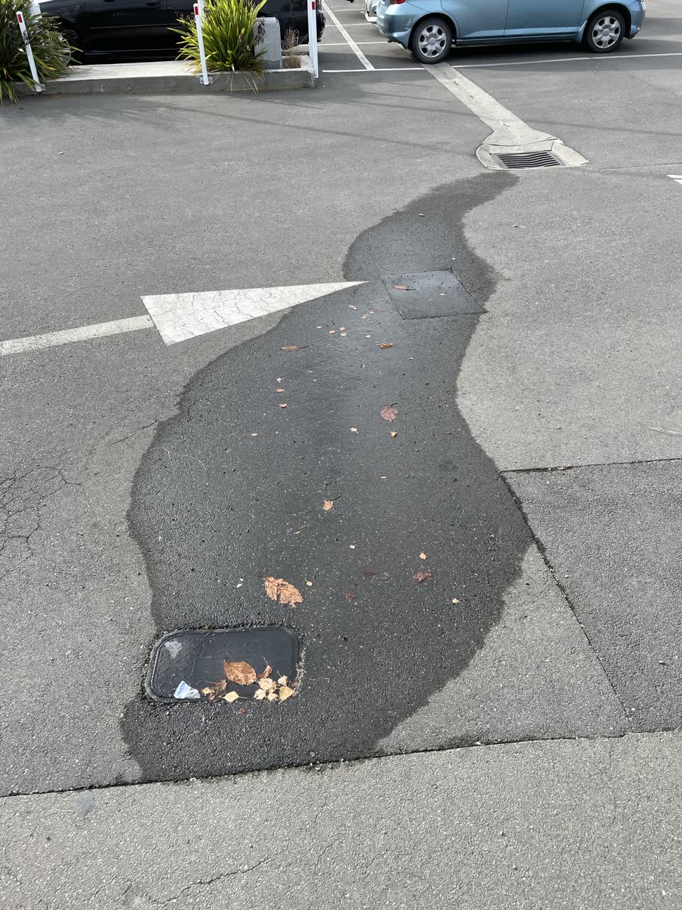 The photograph attached to this water leak report