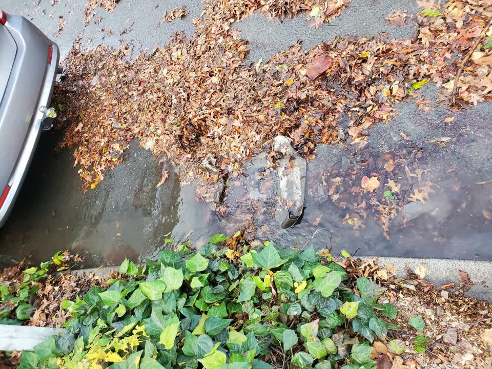 The photograph attached to this flooding report