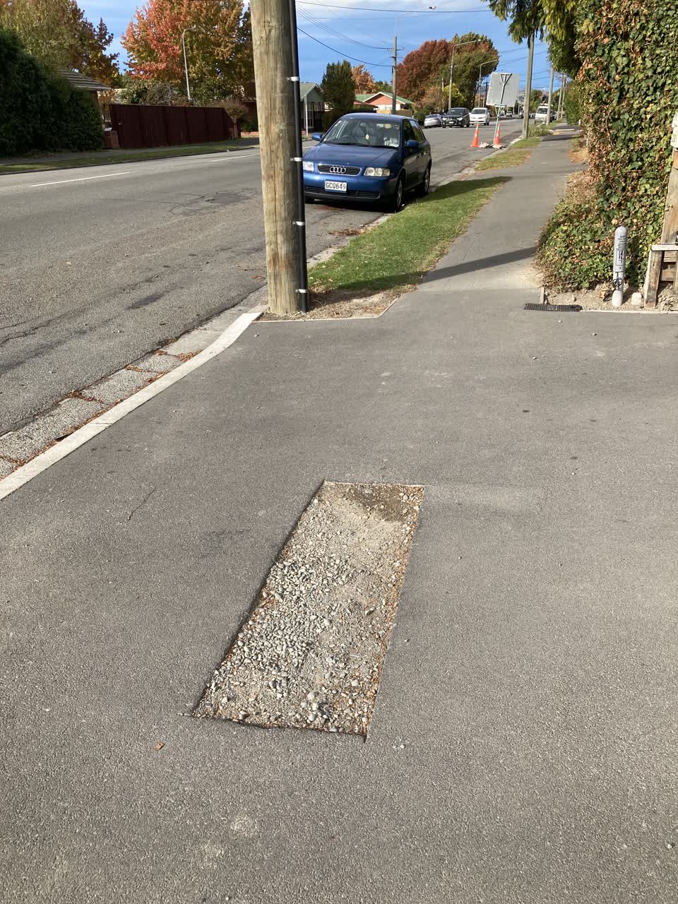 The photograph attached to this roading/streets report