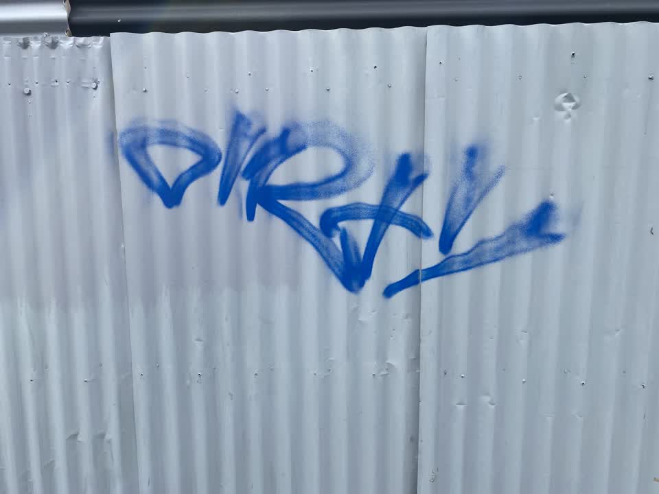 The photograph attached to this graffiti report