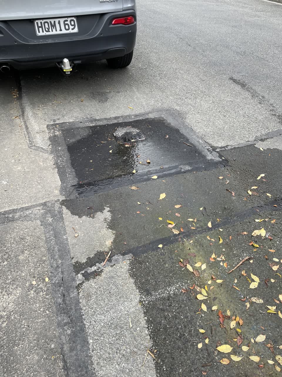 The photograph attached to this water leak report
