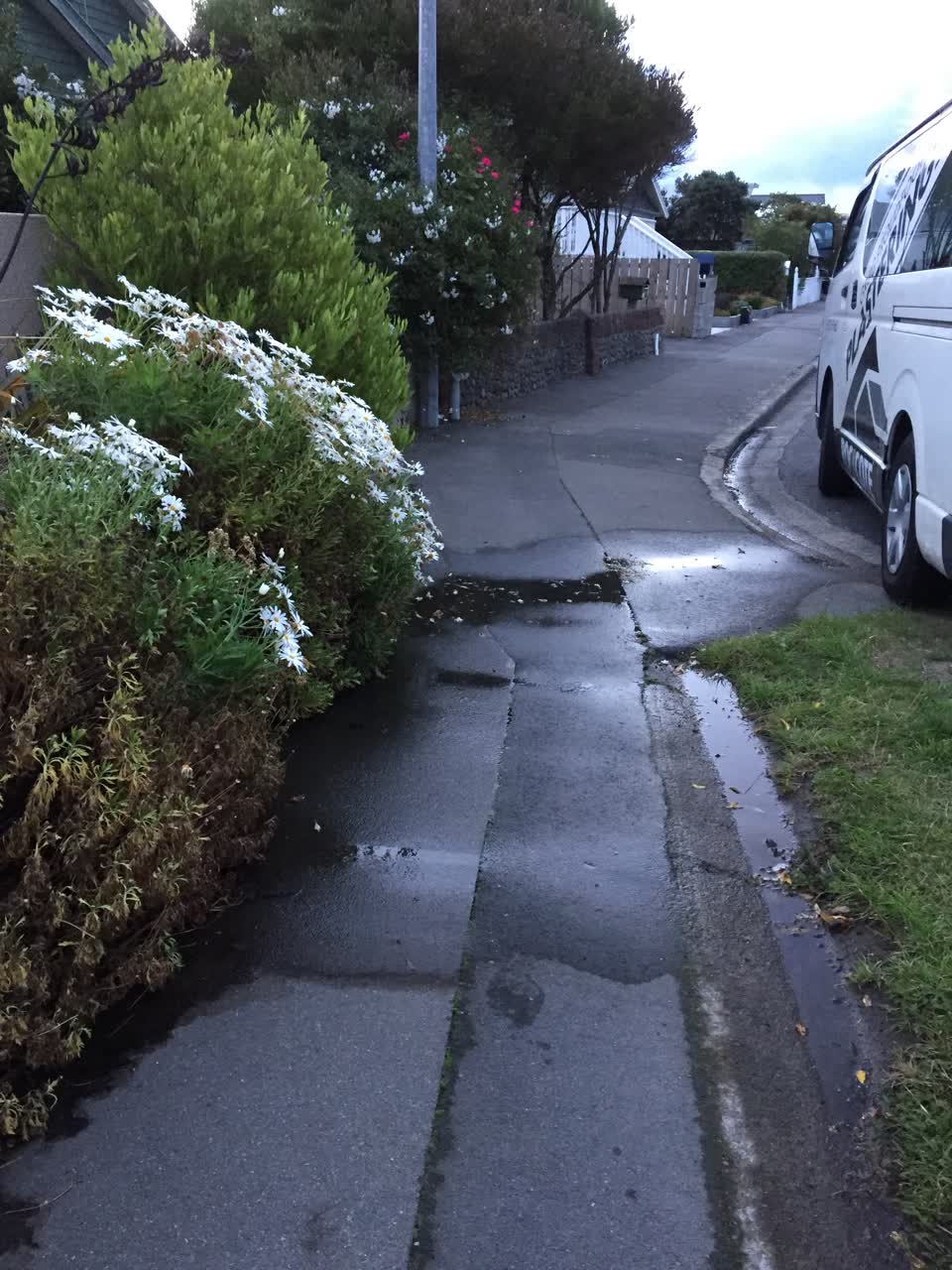The photograph attached to this water leak report
