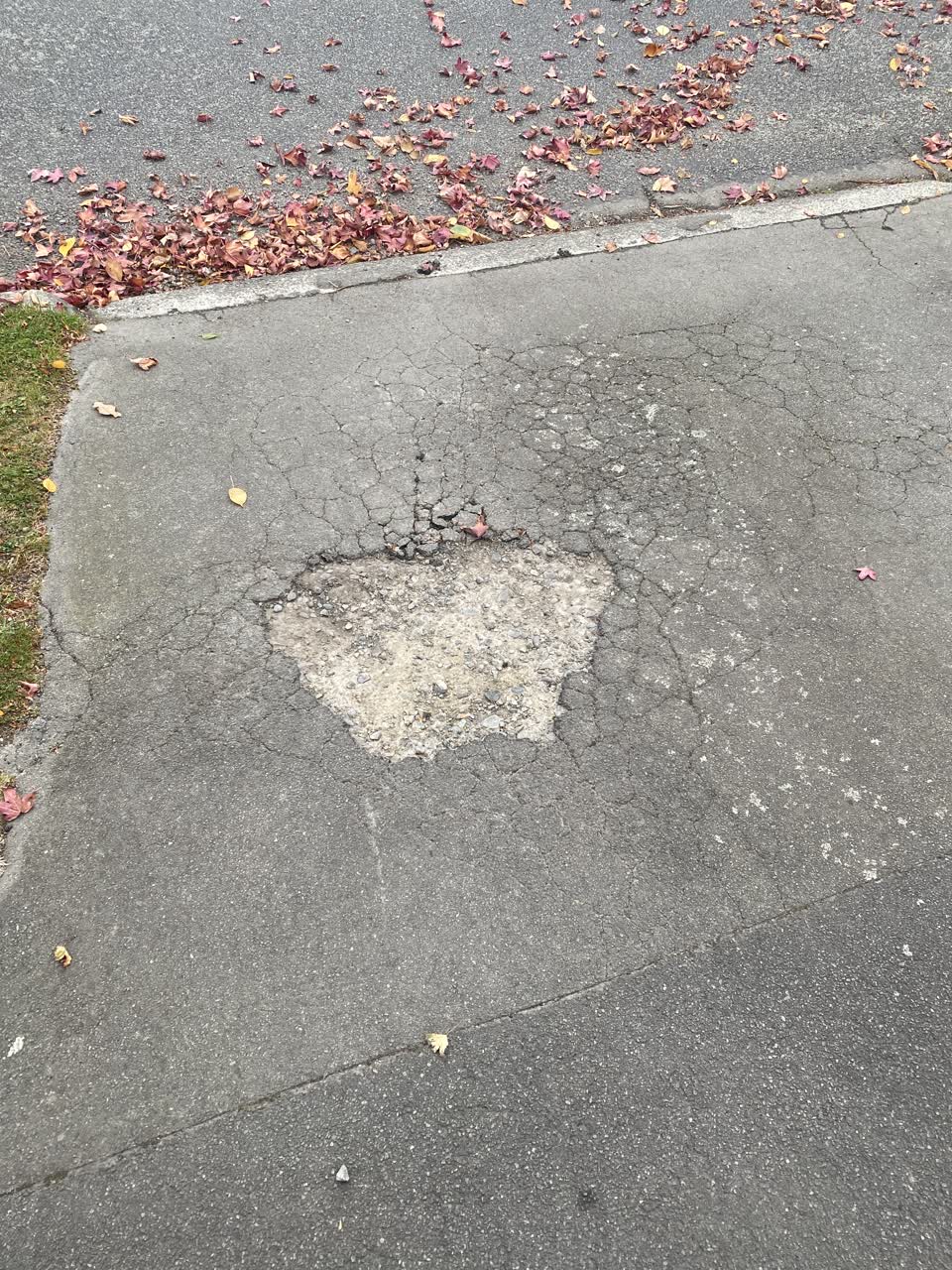 The photograph attached to this roading/streets report
