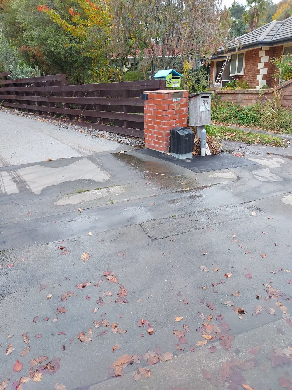 The photograph attached to this water leak report