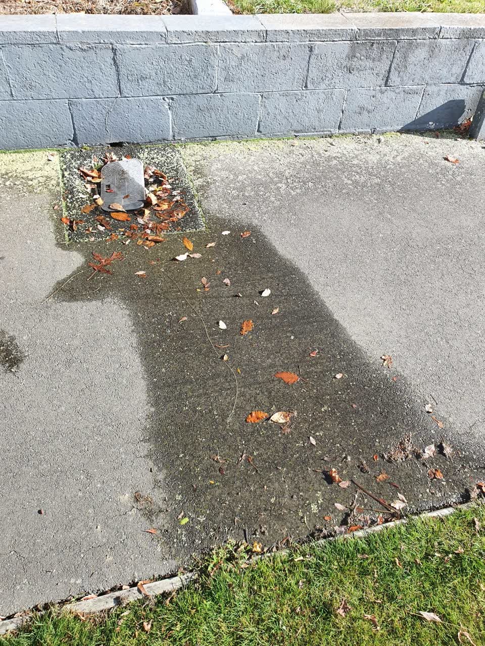 The photograph attached to this water leak report