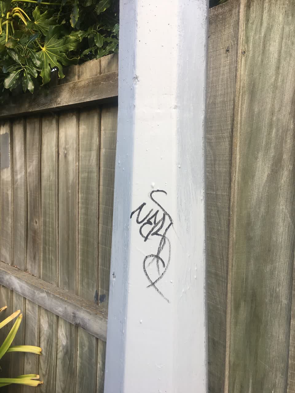 The photograph attached to this graffiti report