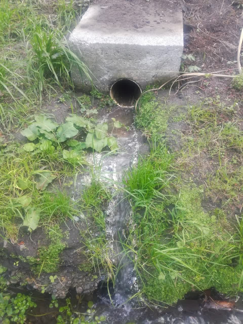 The photograph attached to this wastewater/stormwater report