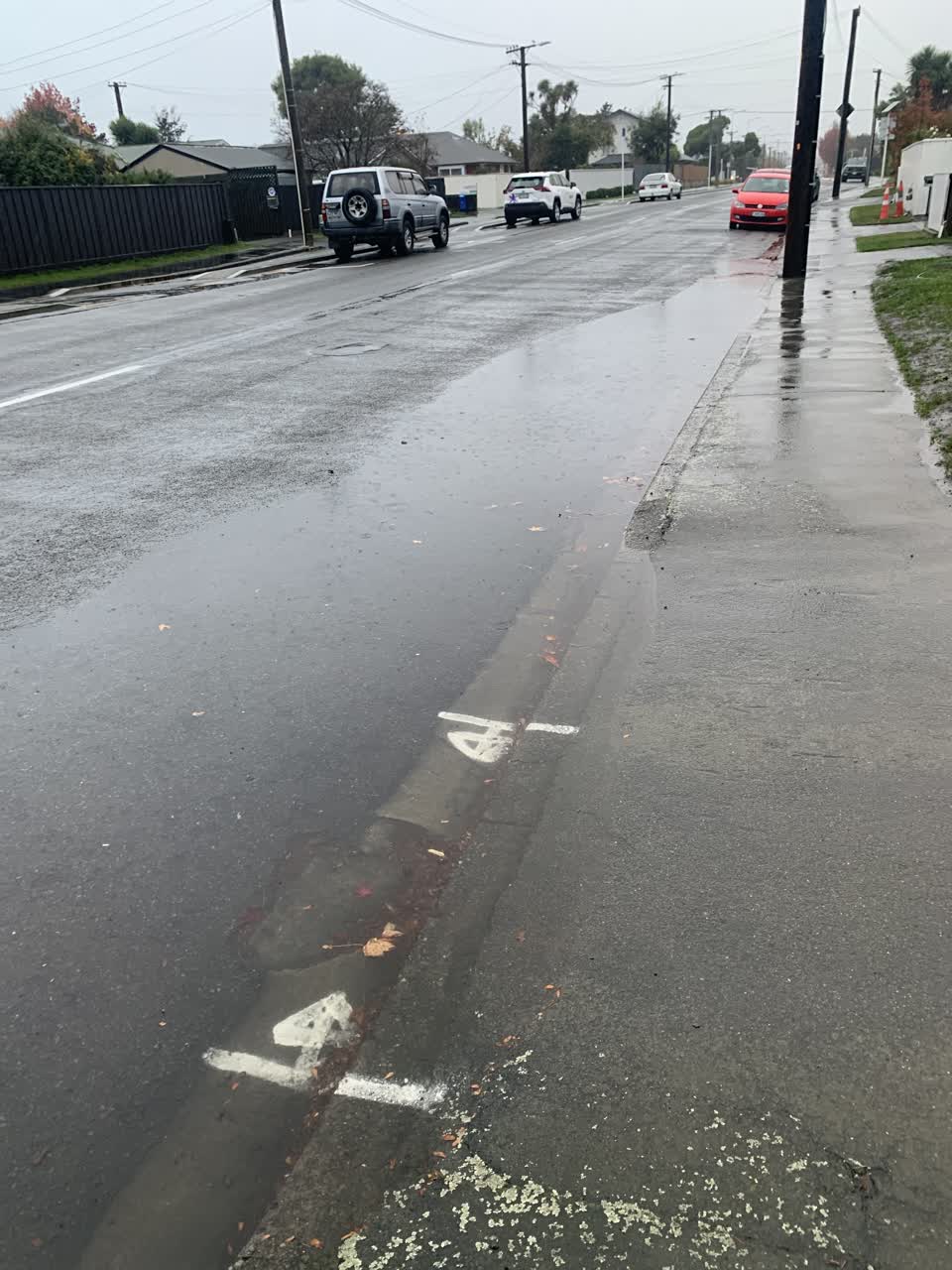 The photograph attached to this flooding report
