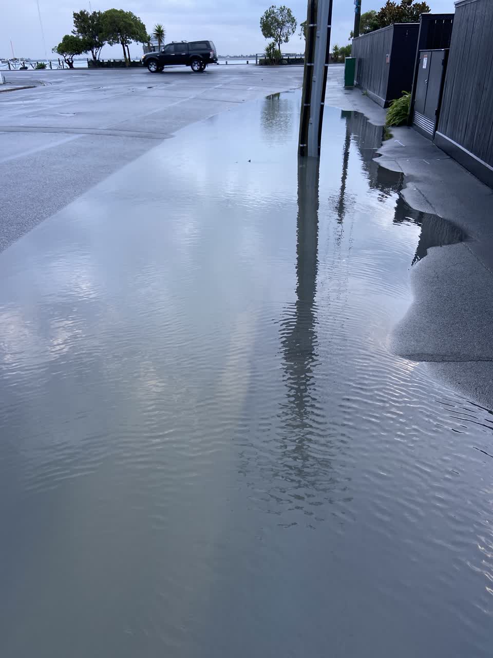 The photograph attached to this flooding report
