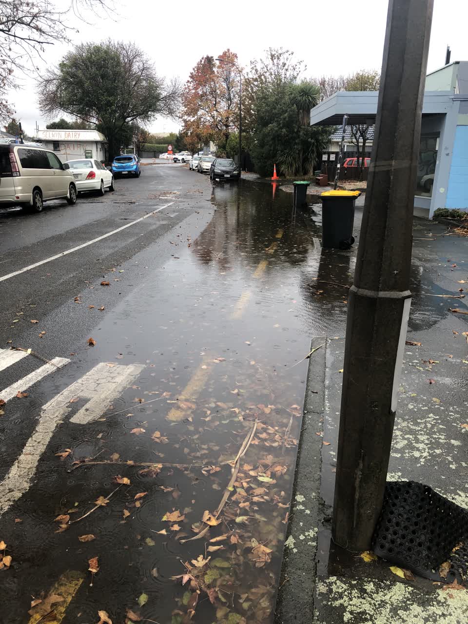 The photograph attached to this flooding report