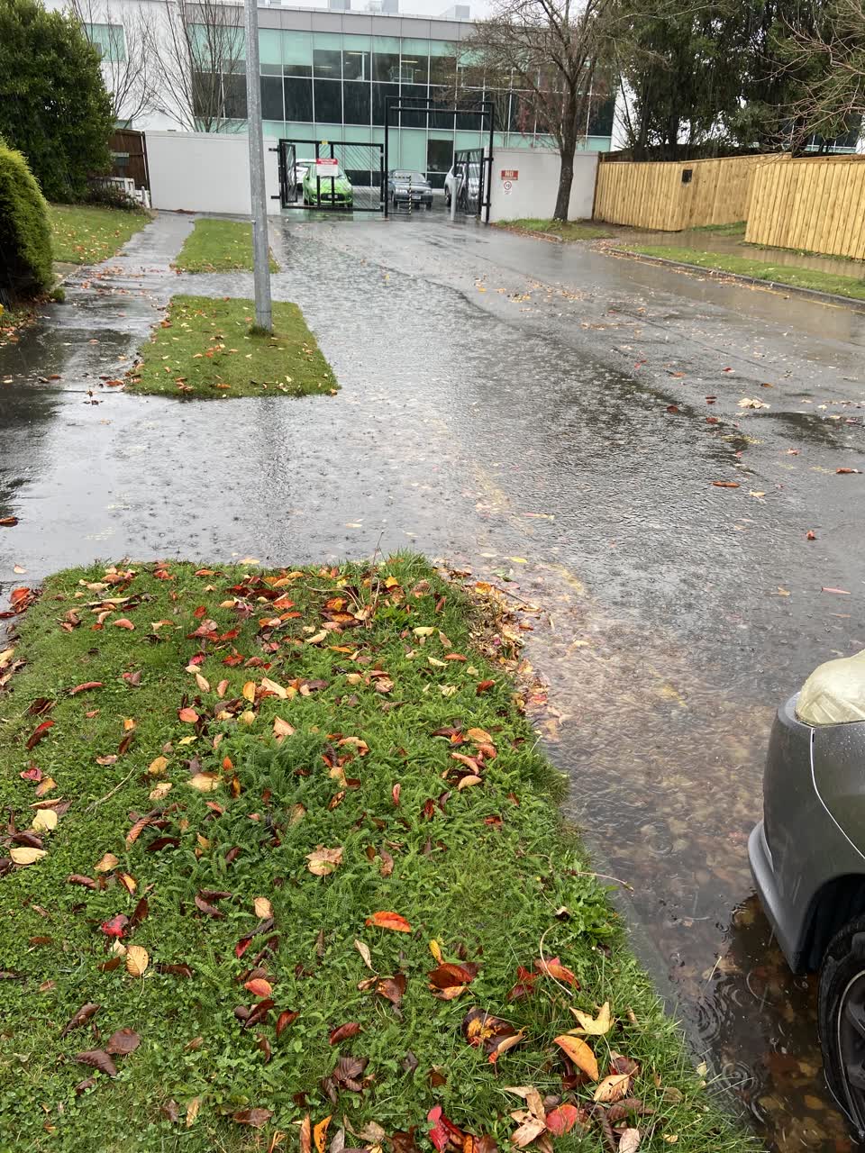 The photograph attached to this flooding report