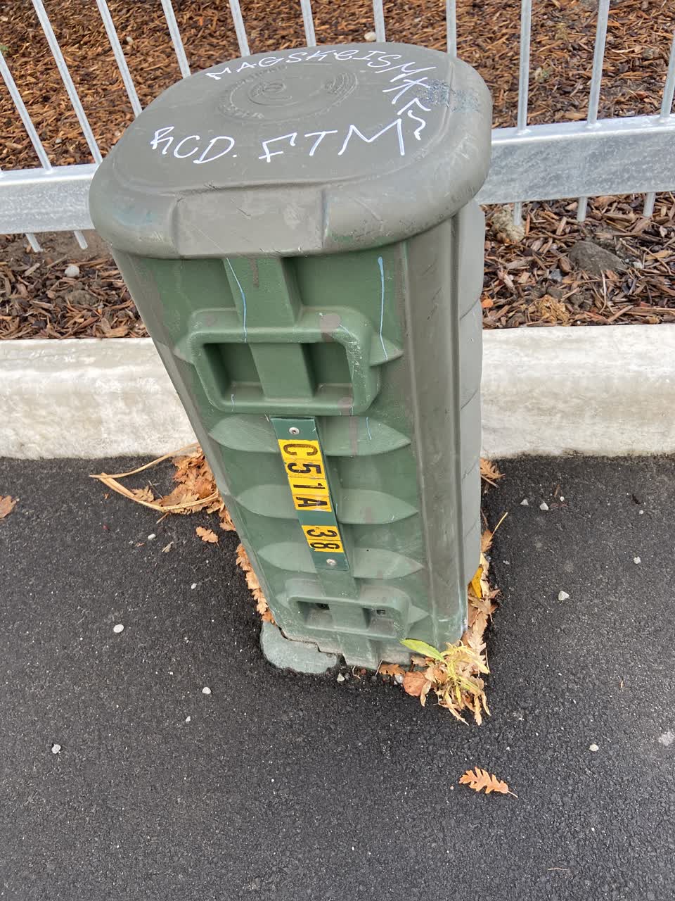 The photograph attached to this graffiti report