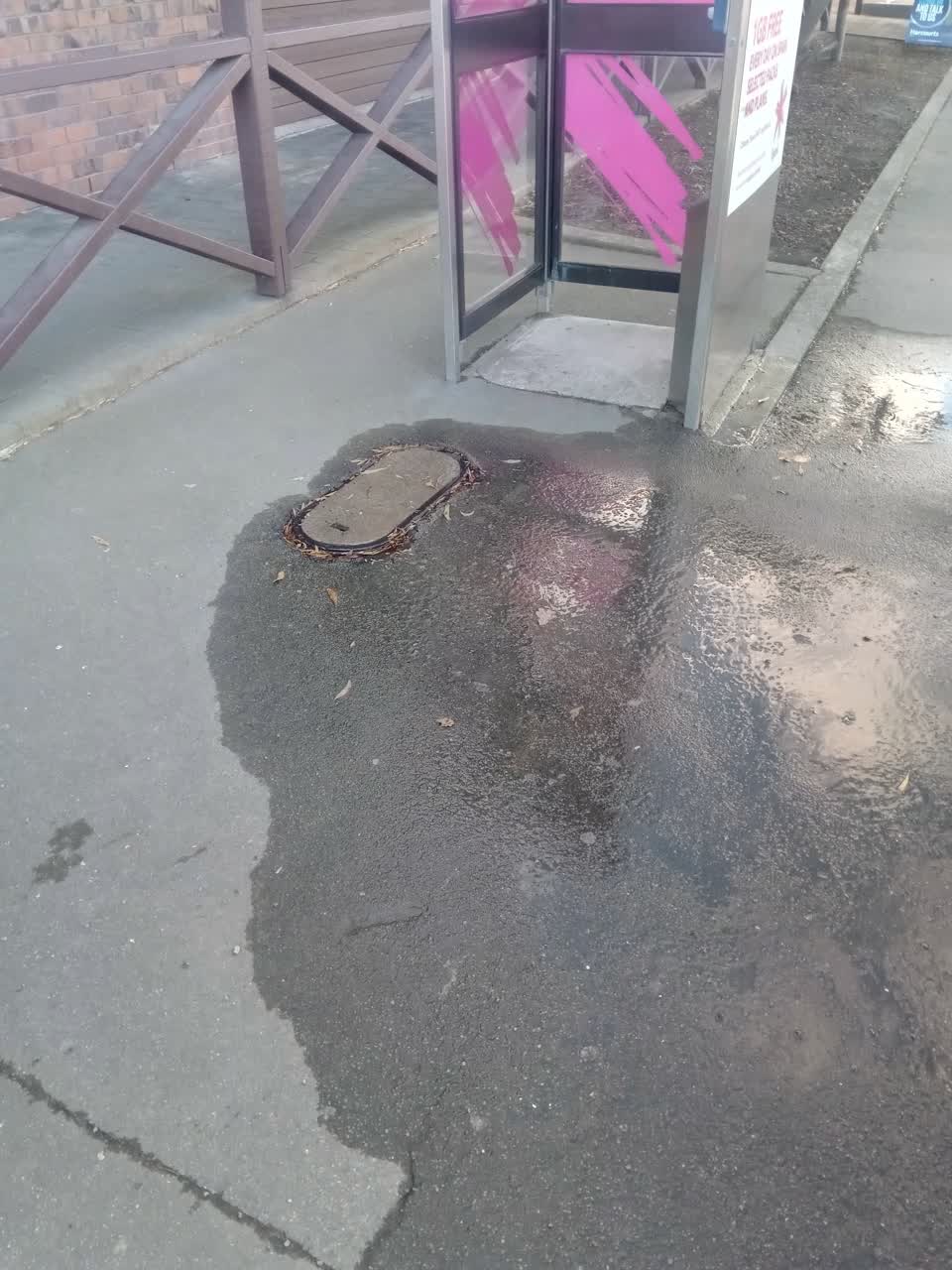 The photograph attached to this water leak report