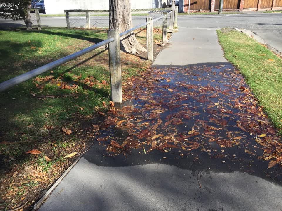 The photograph attached to this water leak report