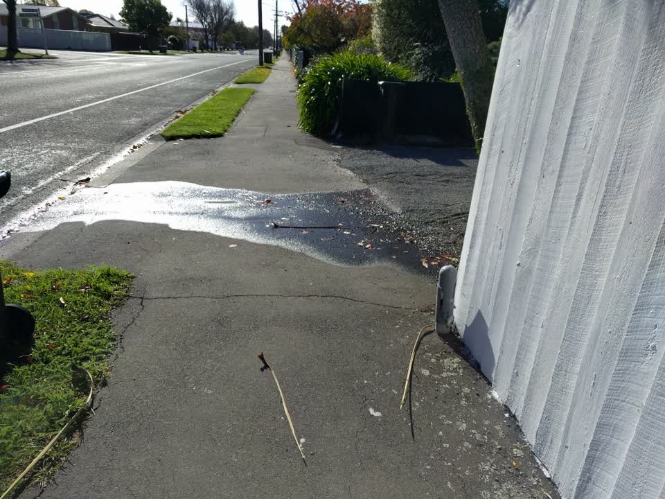 The photograph attached to this water leak report
