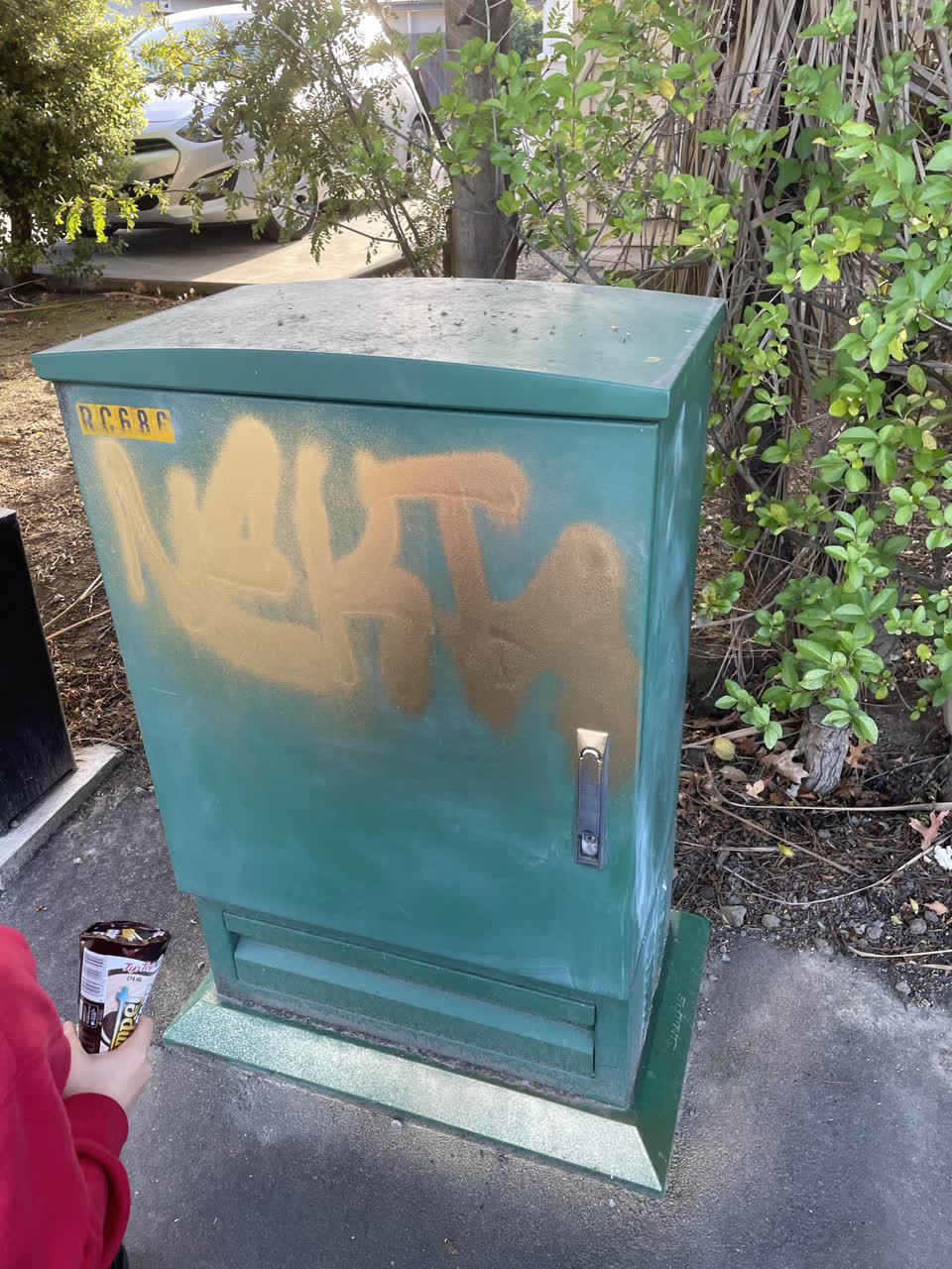 The photograph attached to this graffiti report