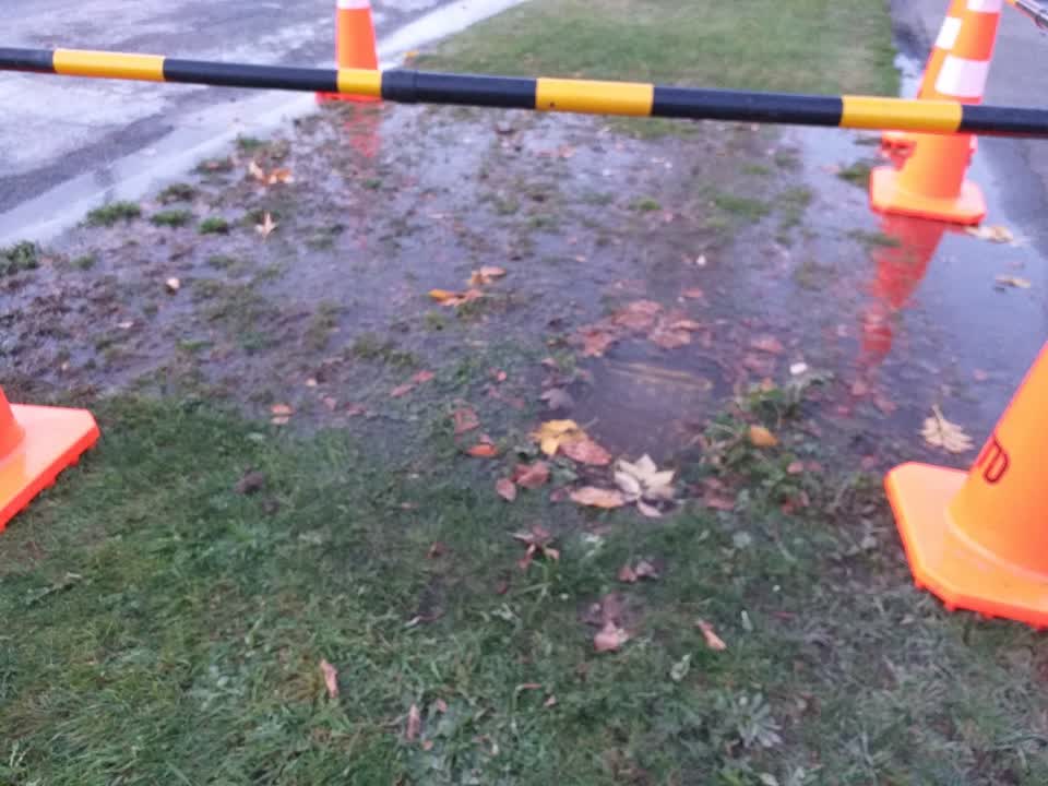 The photograph attached to this water leak report