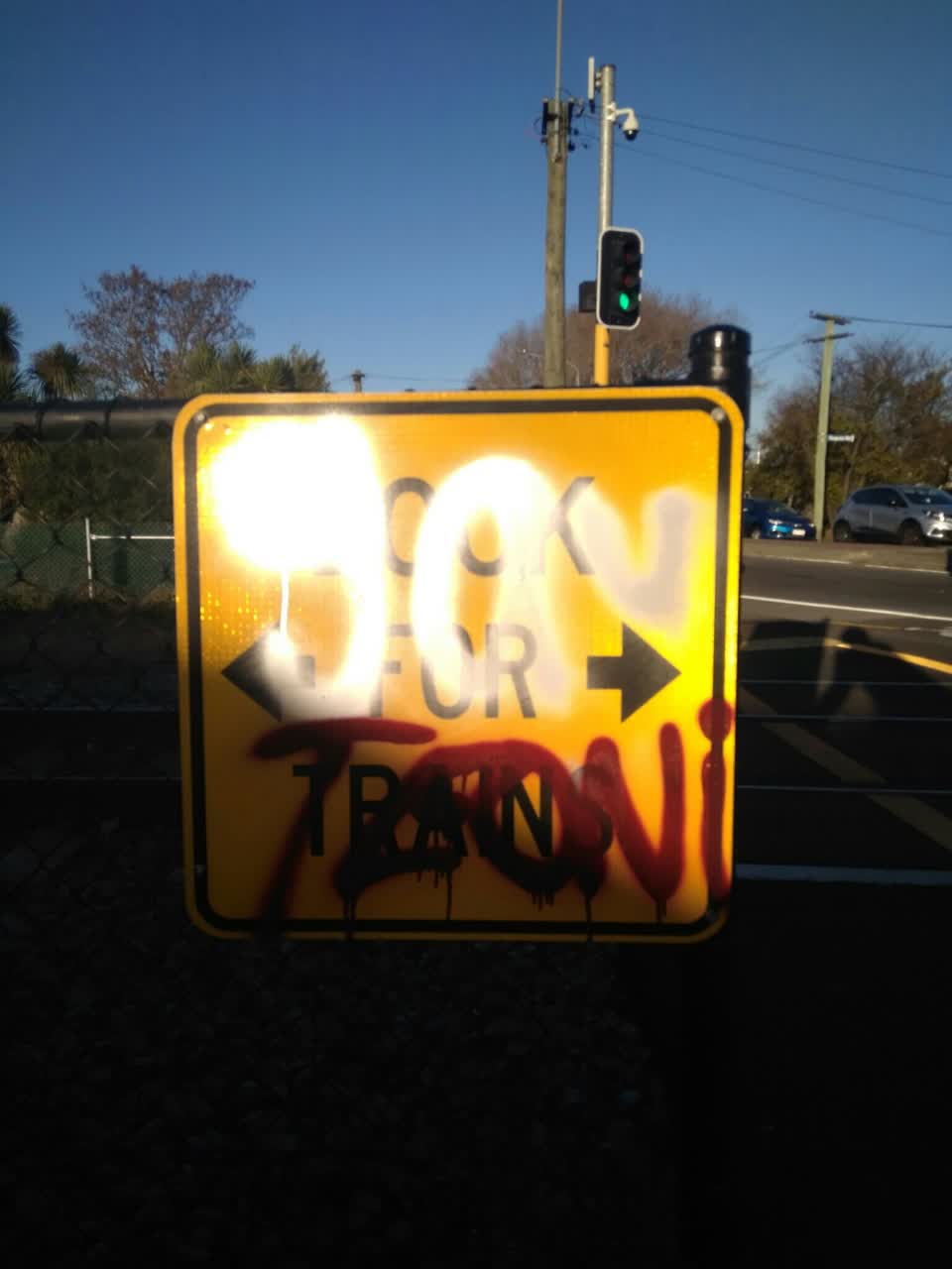 The photograph attached to this graffiti report