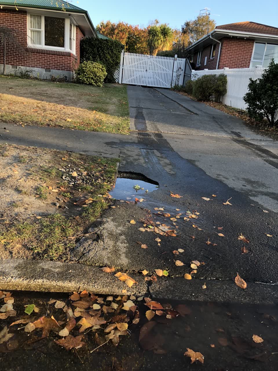 The photograph attached to this water leak report